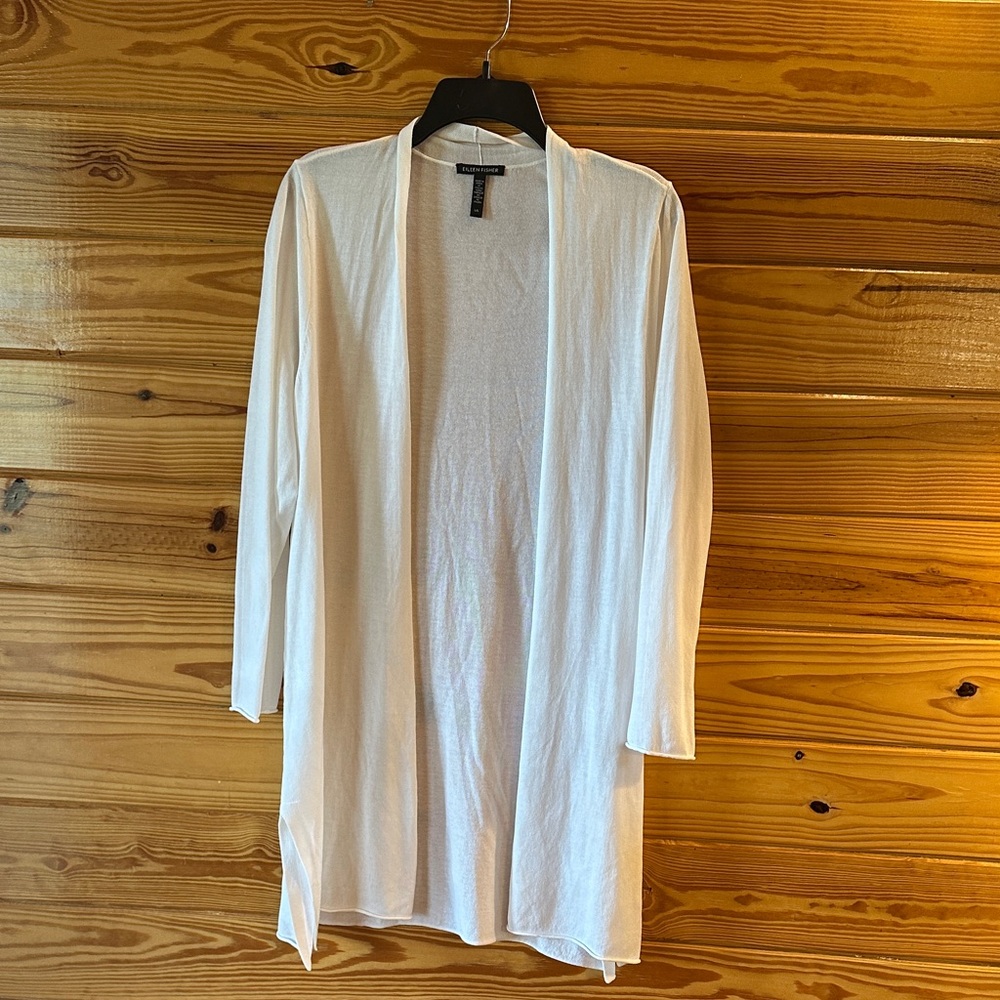 Eileen Fisher Cream Open Cardigan